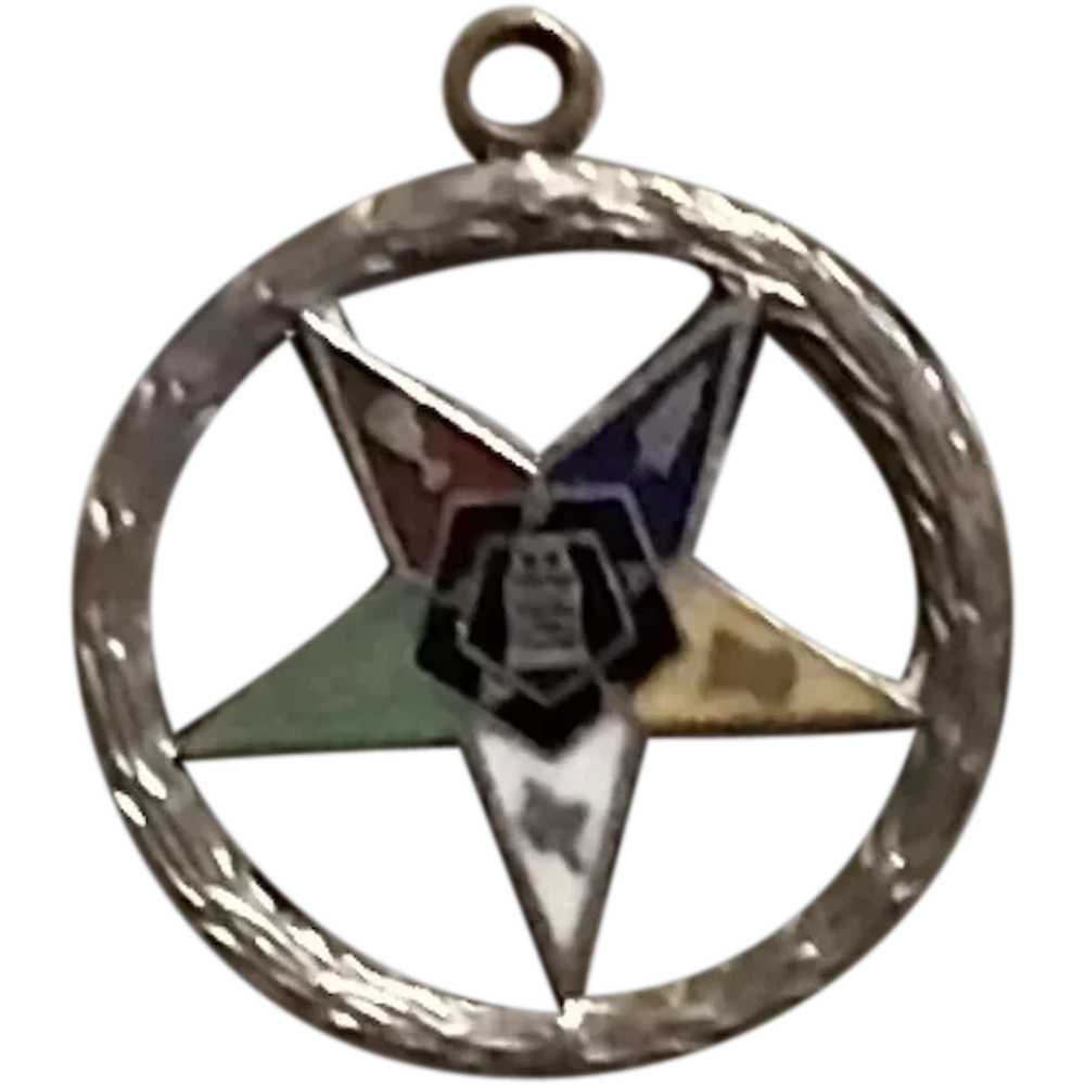 Gold Tone Order Of The Eastern Star Pendant Charm - image 1