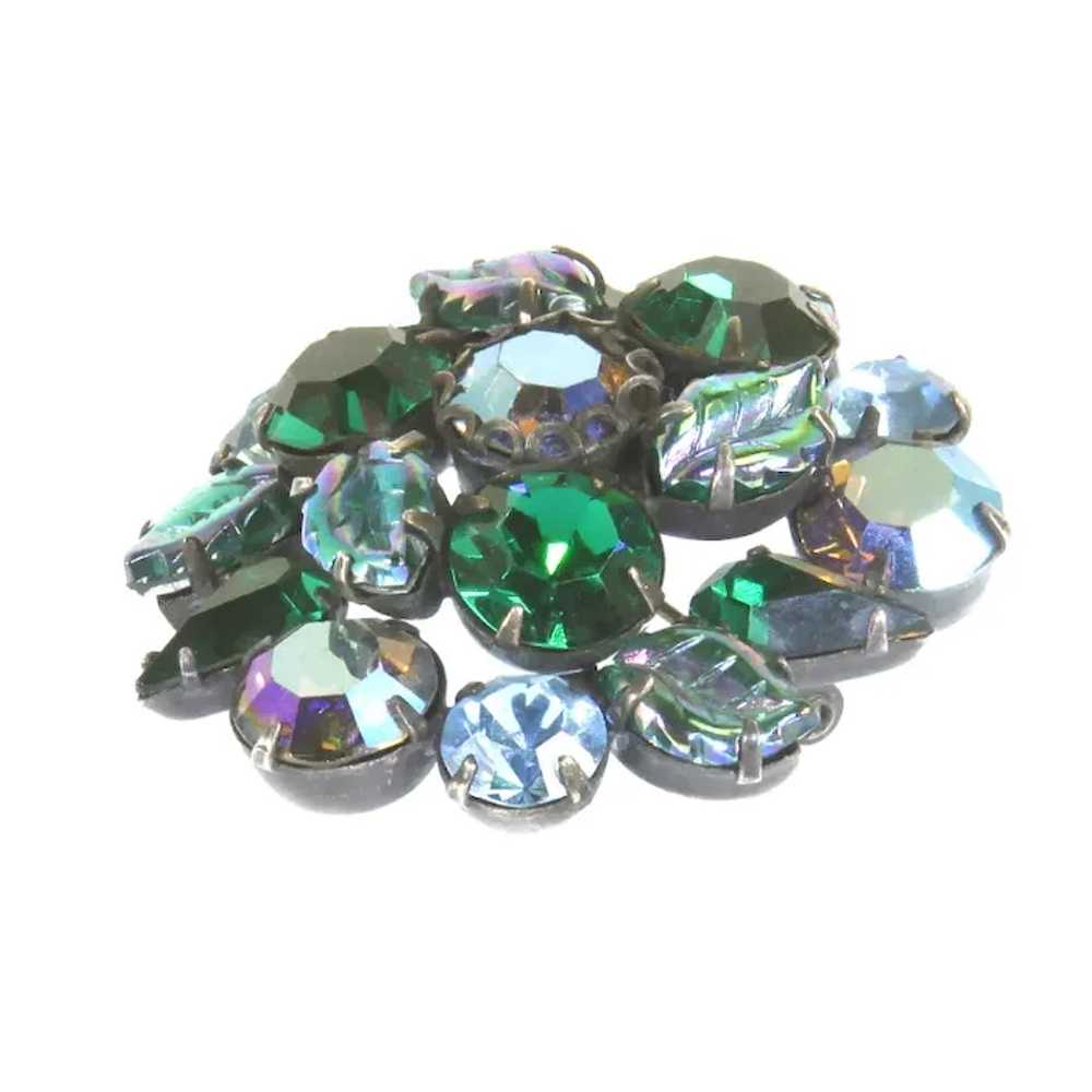 Regency Green Iridized Leaf and Emerald Green Dom… - image 2