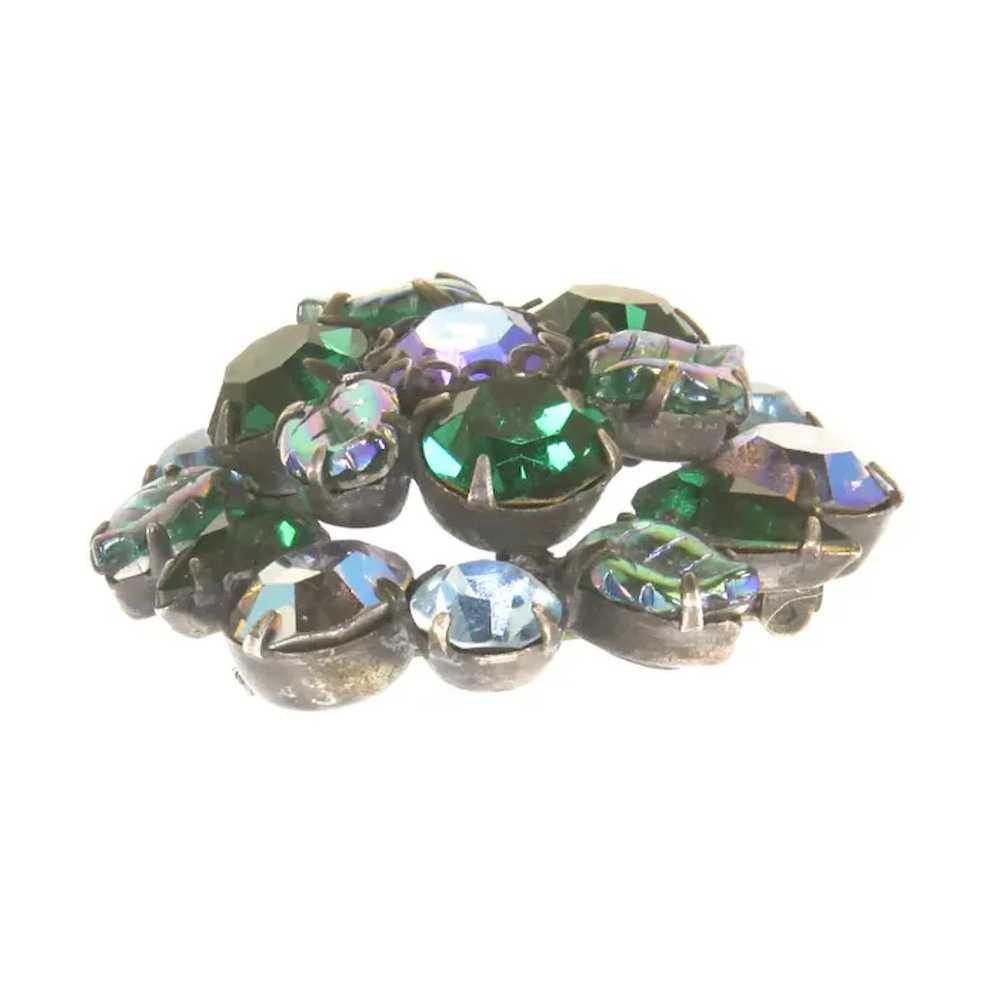 Regency Green Iridized Leaf and Emerald Green Dom… - image 3