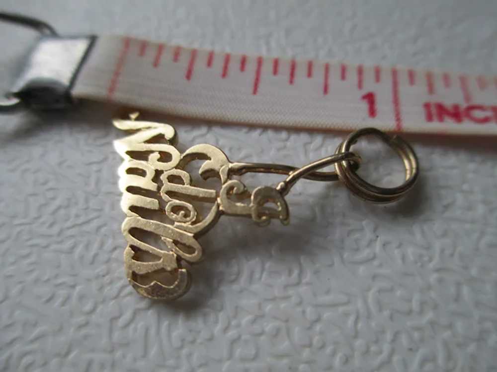 14 kt Gold " I Do Nails" Charm or Pendent - image 2