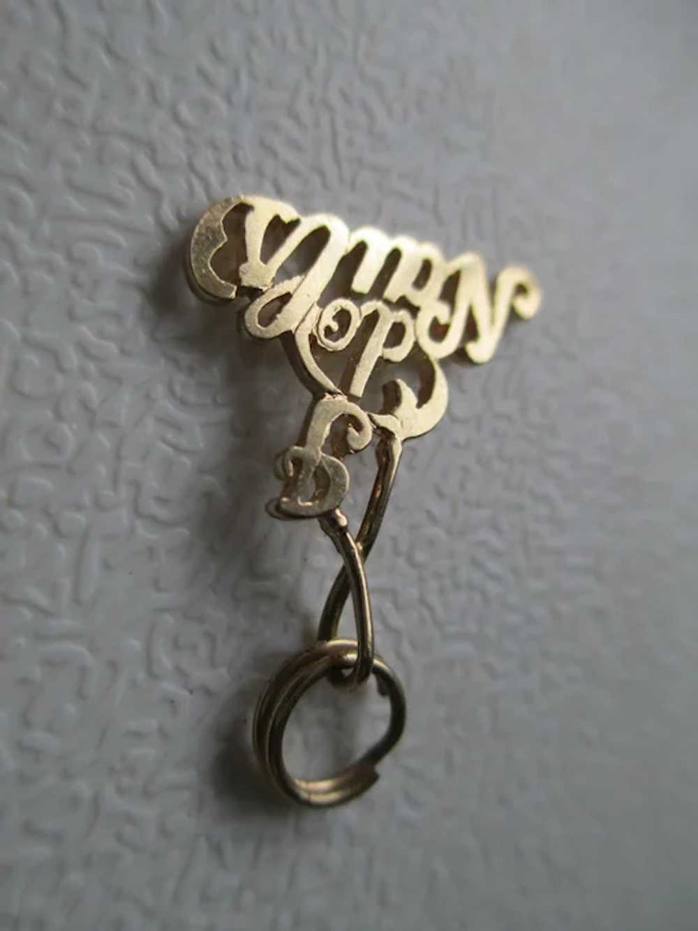 14 kt Gold " I Do Nails" Charm or Pendent - image 6