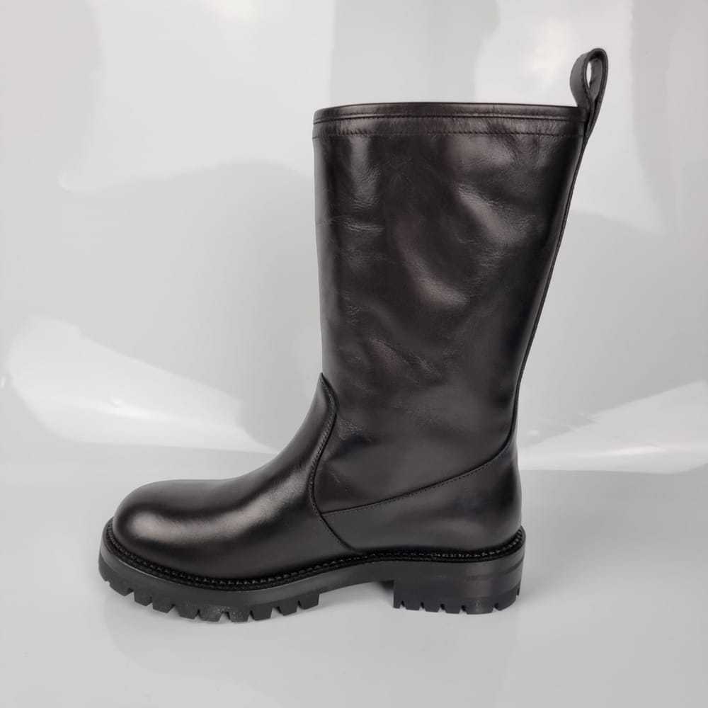 Versace Leather biker boots - image 4