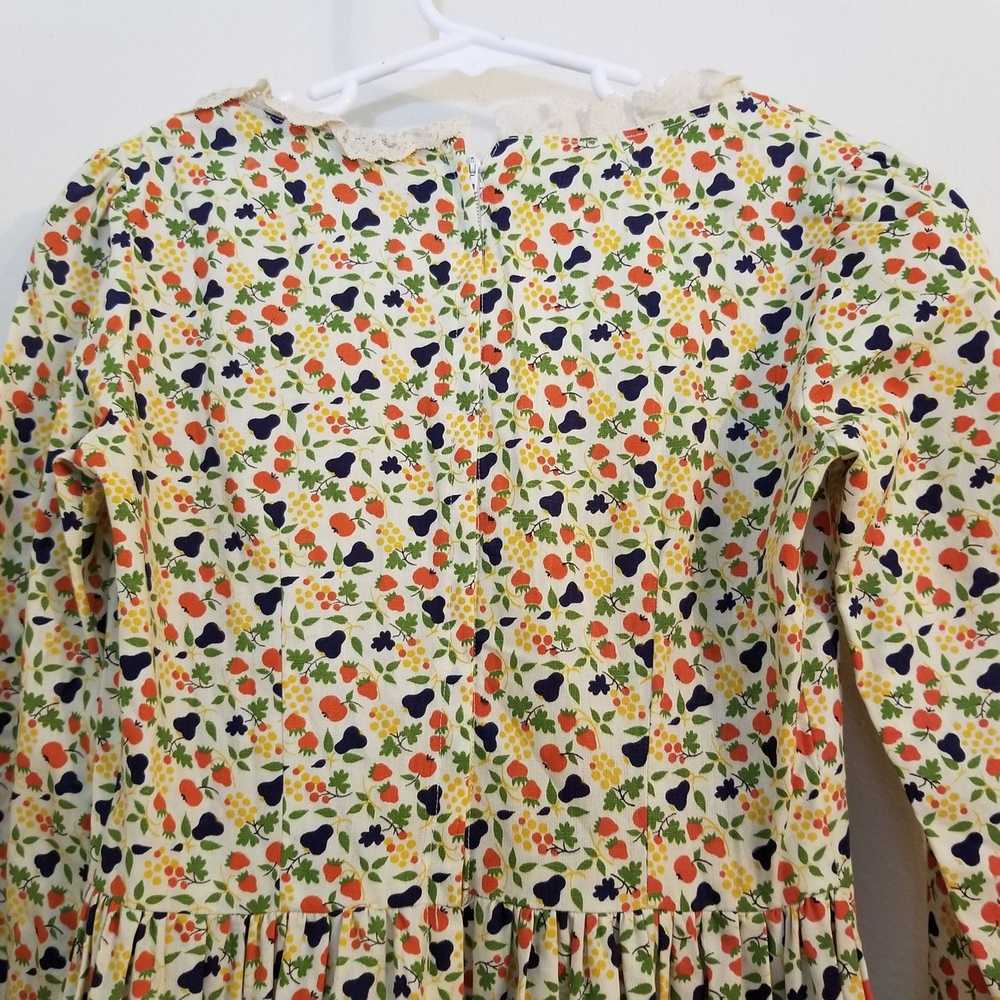 Homemade Homemade Fruit Print Girls Dress Embroid… - image 6