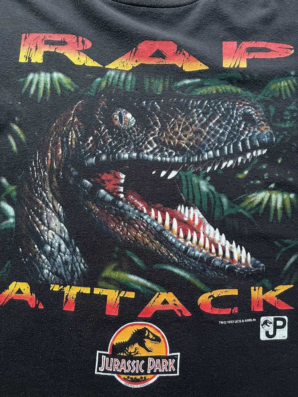 Vintage 1993 Jurassic Park Rap Attack Tee - image 2