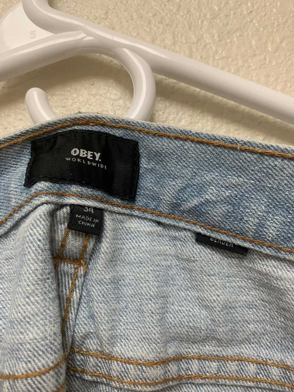 Distressed Denim × Jean × Obey Obey Bender Jeans - image 6