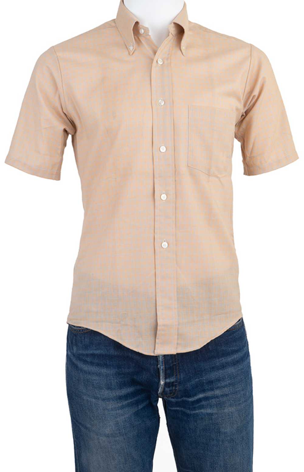 1960s Preppy Plaid Button-down - NOS - image 1