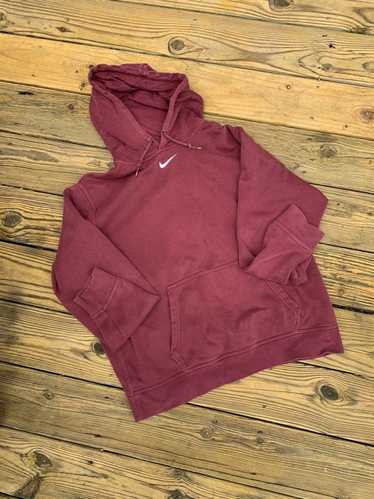 Nike Nike Center Swoosh Maroon Hoodie Sweatshirt