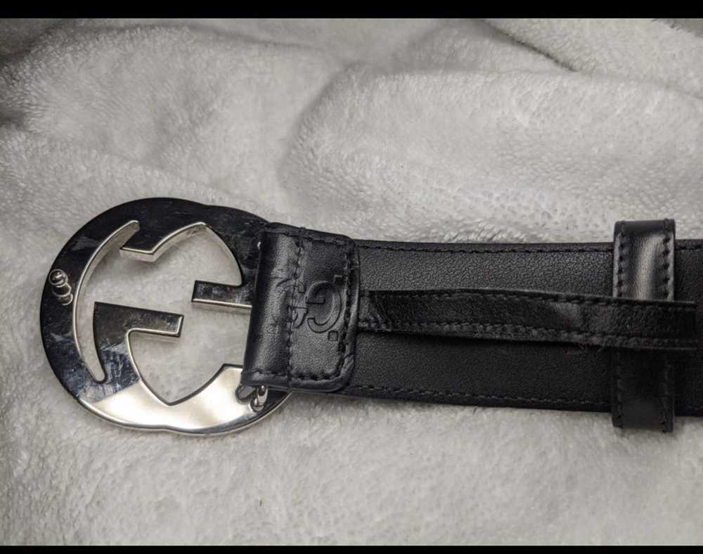 Gucci Gucci Signature Black Leather Belt - image 3