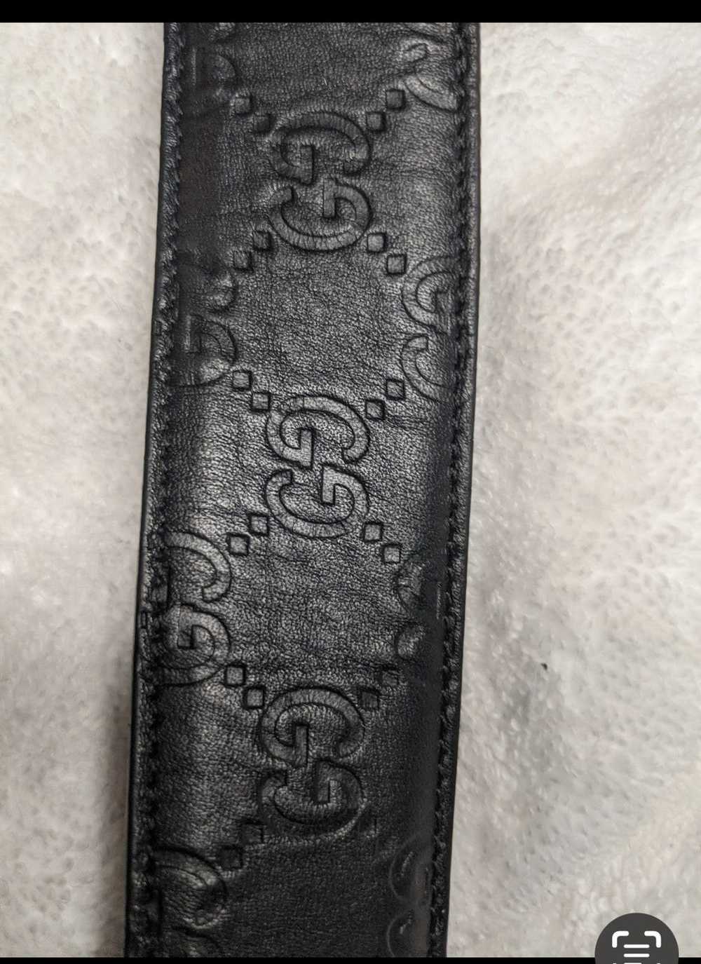 Gucci Gucci Signature Black Leather Belt - image 5