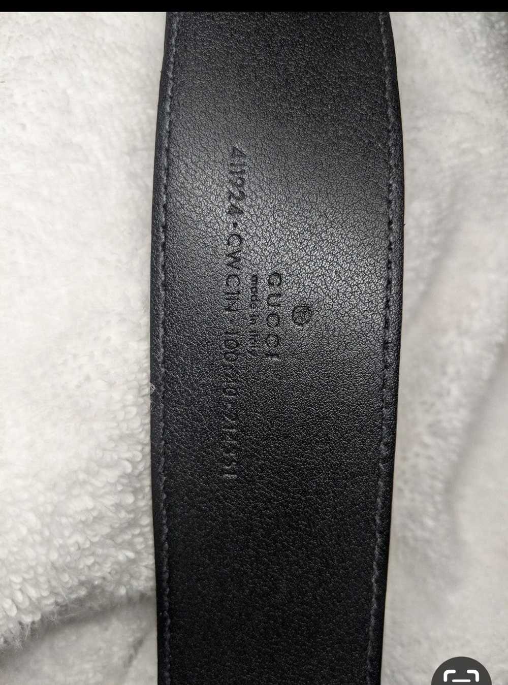 Gucci Gucci Signature Black Leather Belt - image 7