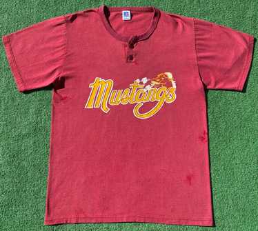 80s Vintage FOOTBALL Jersey Maroon Gold Ringer Tee Adult Small