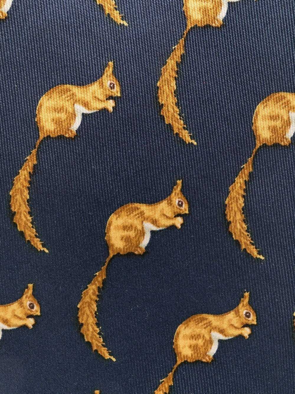 Hermès Pre-Owned 2000s squirrel-print silk tie - … - image 2