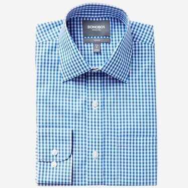 Bonobos Bonobos Blue Dress Shirt Plaid Gingham Men