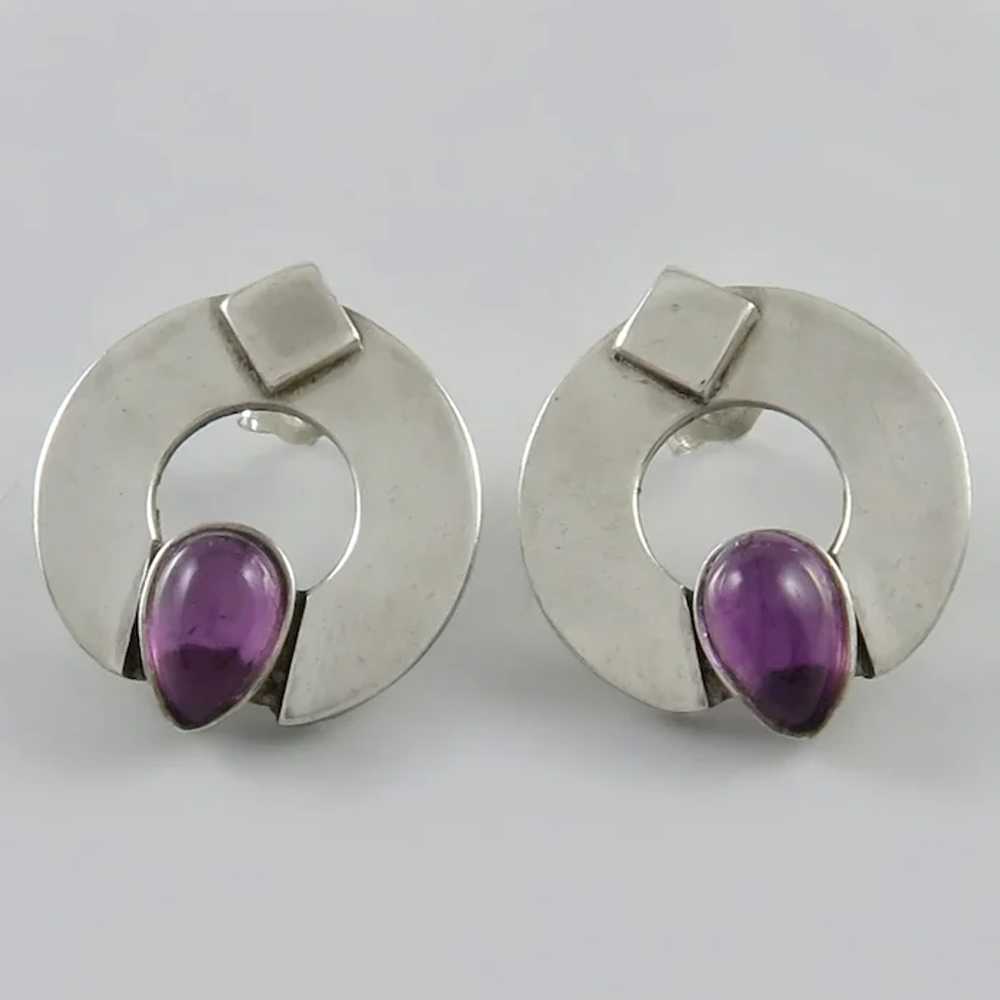 Amethyst and Sterling Silver Signed - image 4