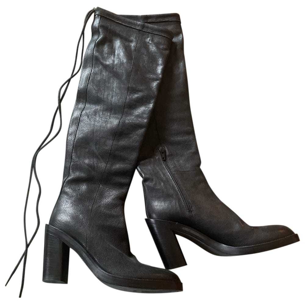 Ann Demeulemeester Leather riding boots - image 1
