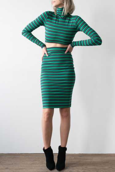 Archival Stripe Pencil Skirt