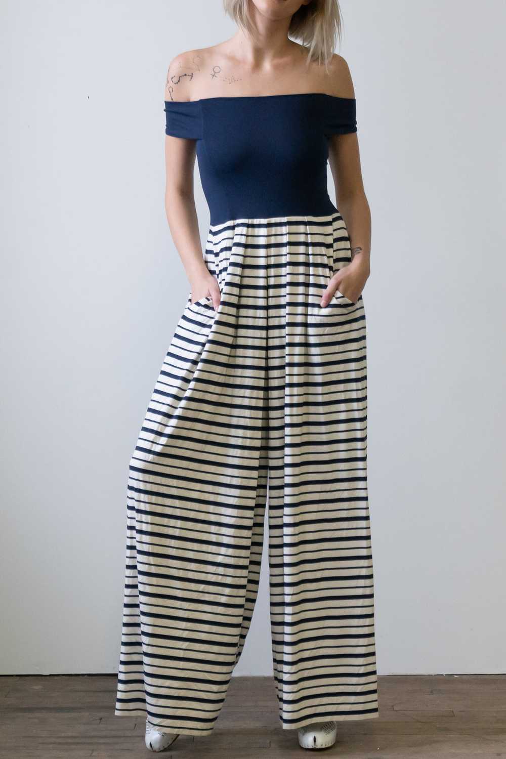 Exclusive Stripe Pantsuit - image 2