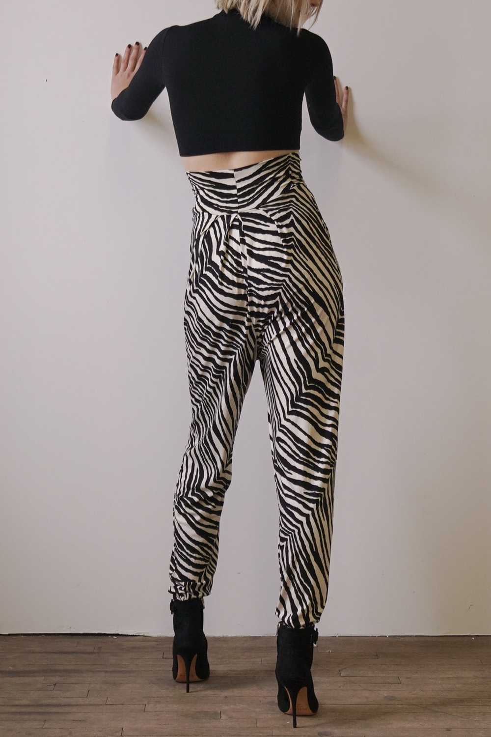Exclusive Zebra Print Pin Leg Pants - image 2
