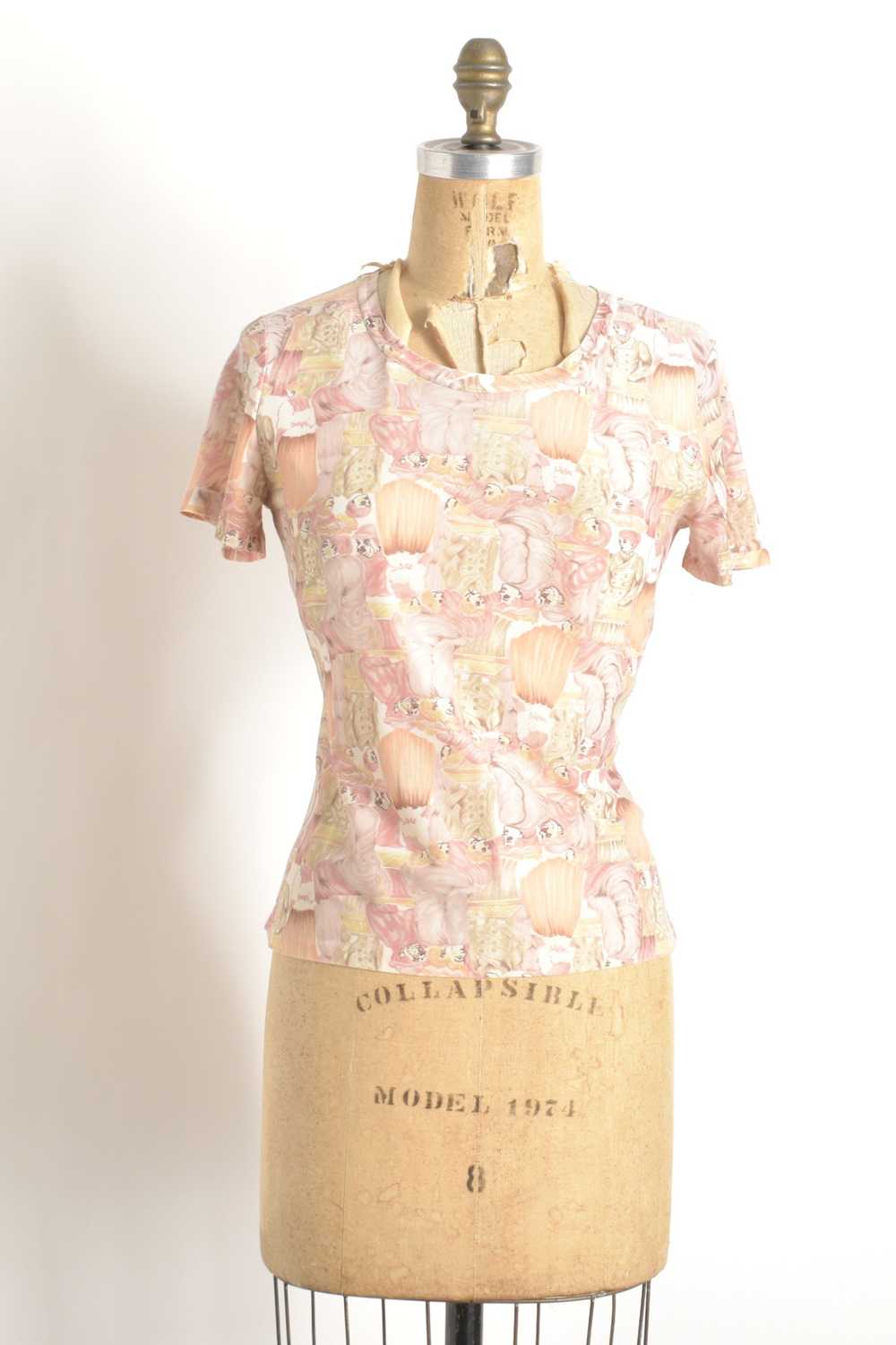 1970s Pink Ladies Novelty Blouse-S/M - image 2