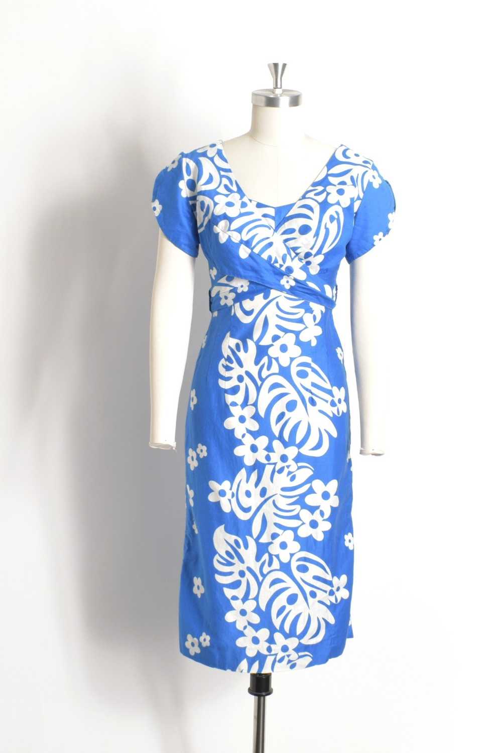1960s Hawaiian Cotton Dress-XS - image 1