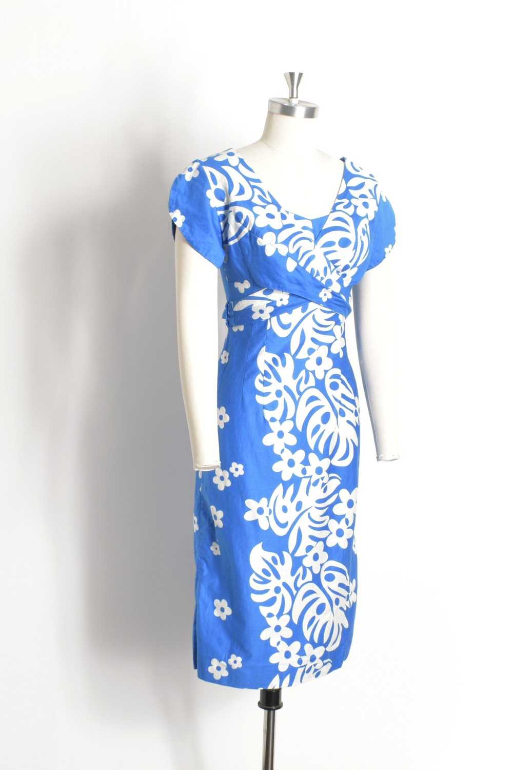 1960s Hawaiian Cotton Dress-XS - image 3