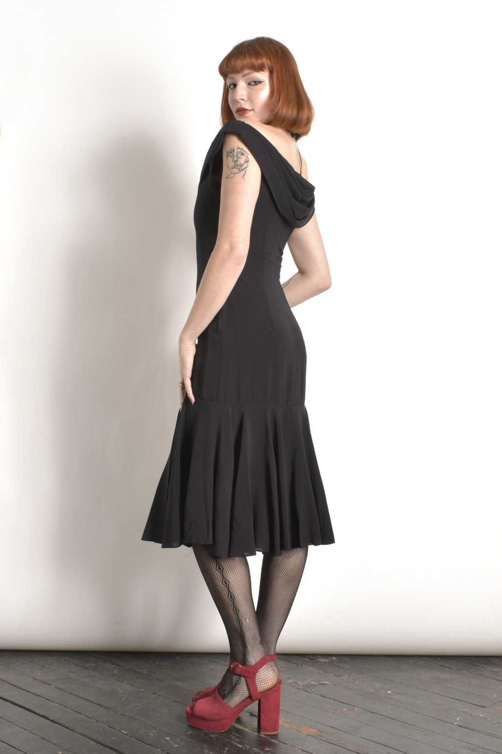 1940s Plaid Taffeta Maxi Dress-XS - image 10