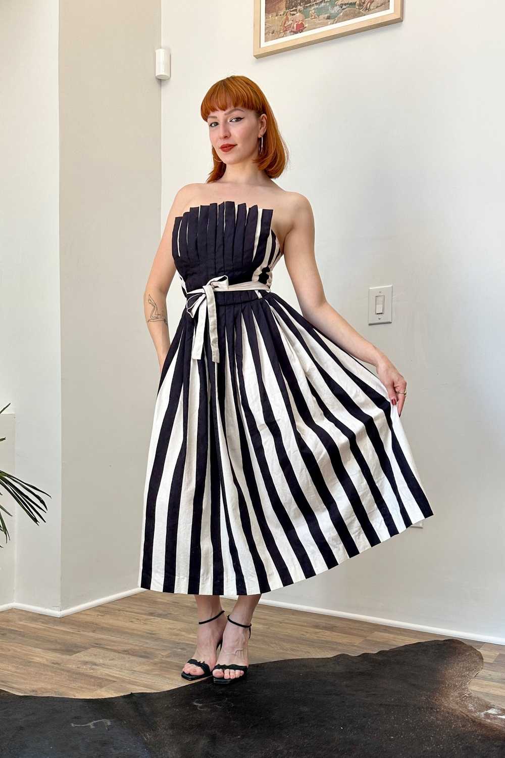 1940s Plaid Taffeta Maxi Dress-XS - image 12