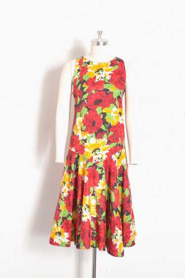 Pierre Cardin Floral Print Cotton Dress-small