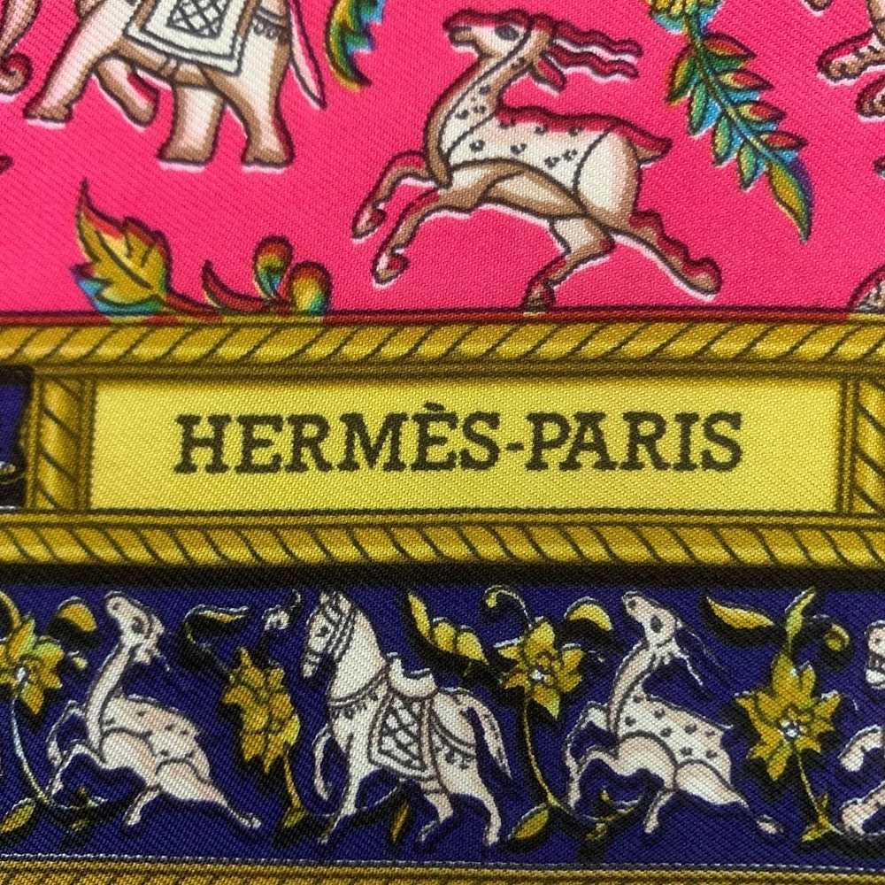 Vintage Hermes Chasse En Inde Silk Scarf Wrap Squ… - image 8