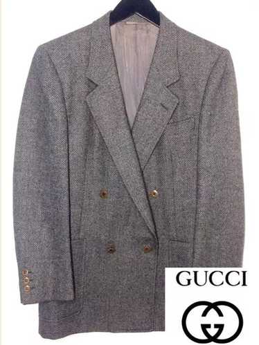 Gucci × Vintage 70's Gucci alpaca tweed jacket - image 1