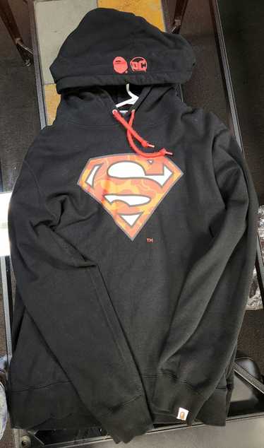 superman black hoodie size - Gem