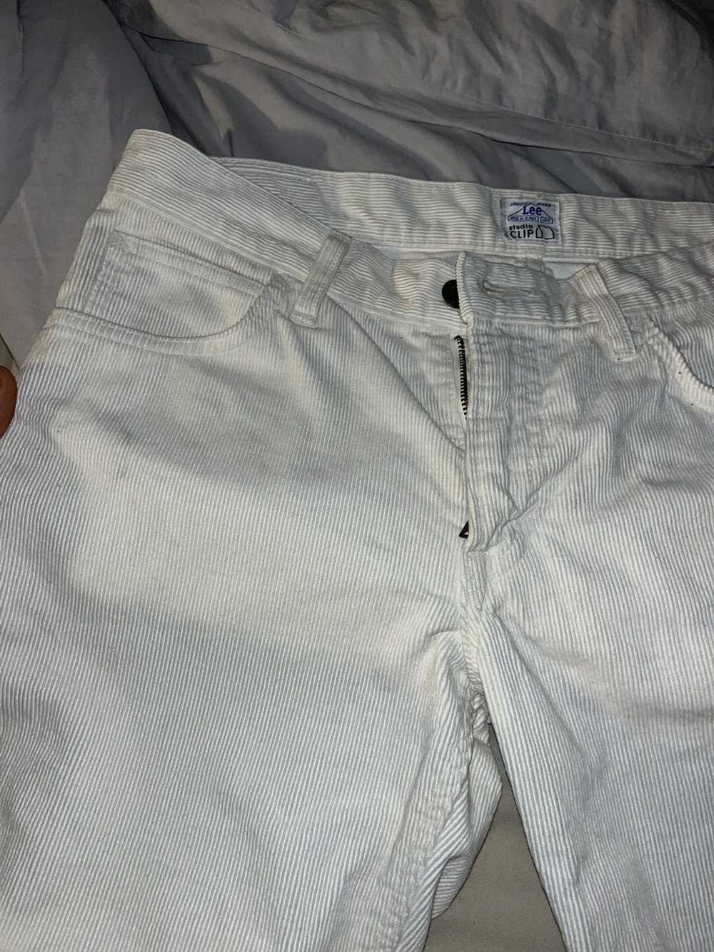 Lee Lee White Corduroy pants like-new SIZE L - image 2