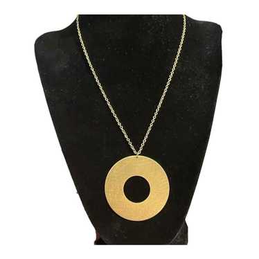 Other Claudia Lobao Round Gold Pendant Necklace S… - image 1