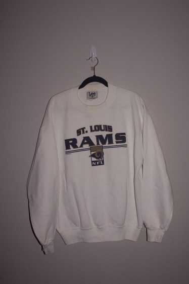 Vintage St. Louis Rams Hoodie Gray 2XL Gray Classic Logo Ripped Collar