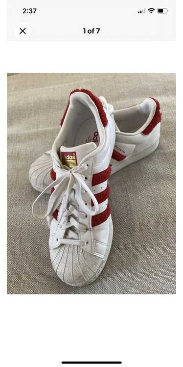 Adidas Red Terry Superstar Sneaker