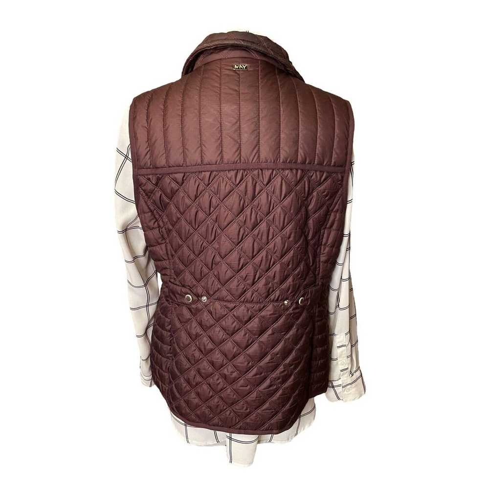 Andrew Marc ANDREW MARC NY Vest Maroon Quilted Fu… - image 3