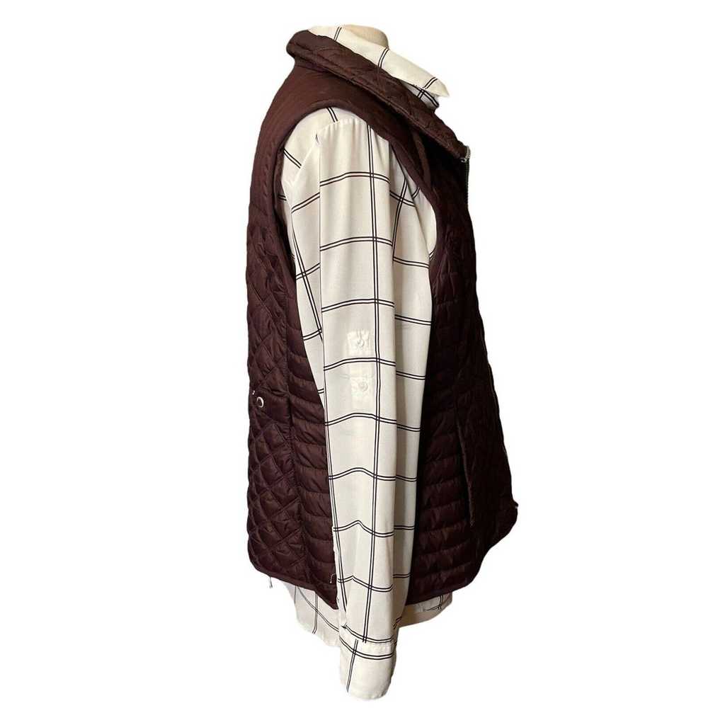 Andrew Marc ANDREW MARC NY Vest Maroon Quilted Fu… - image 4