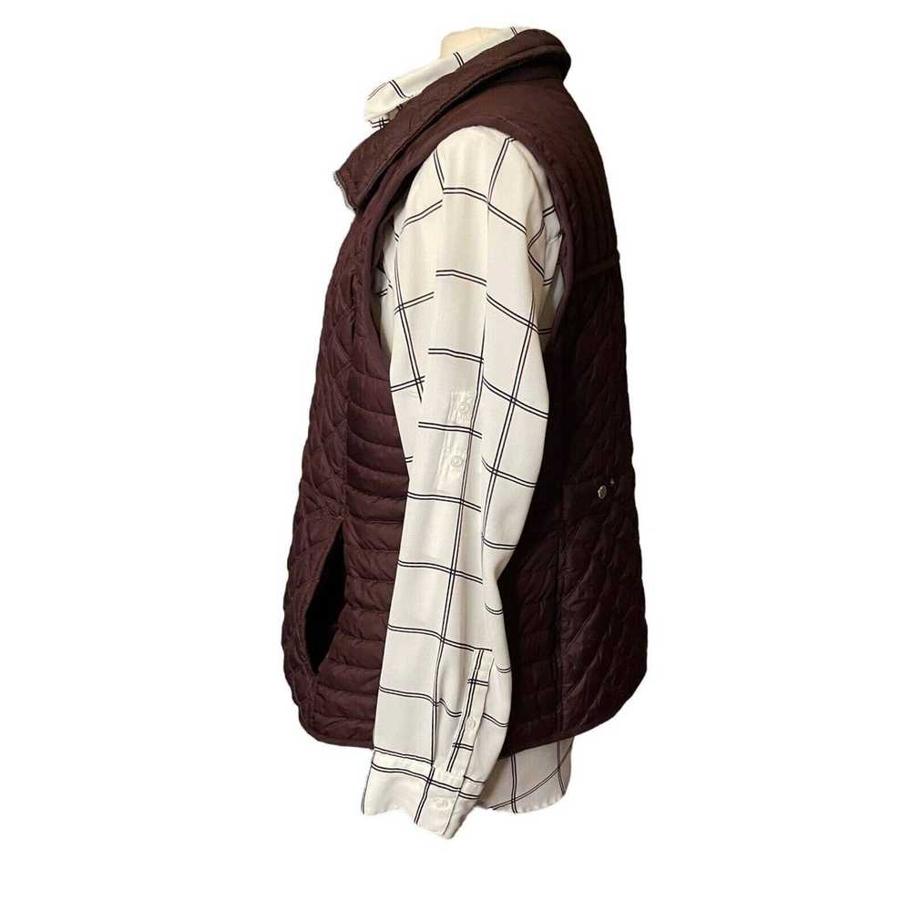 Andrew Marc ANDREW MARC NY Vest Maroon Quilted Fu… - image 7