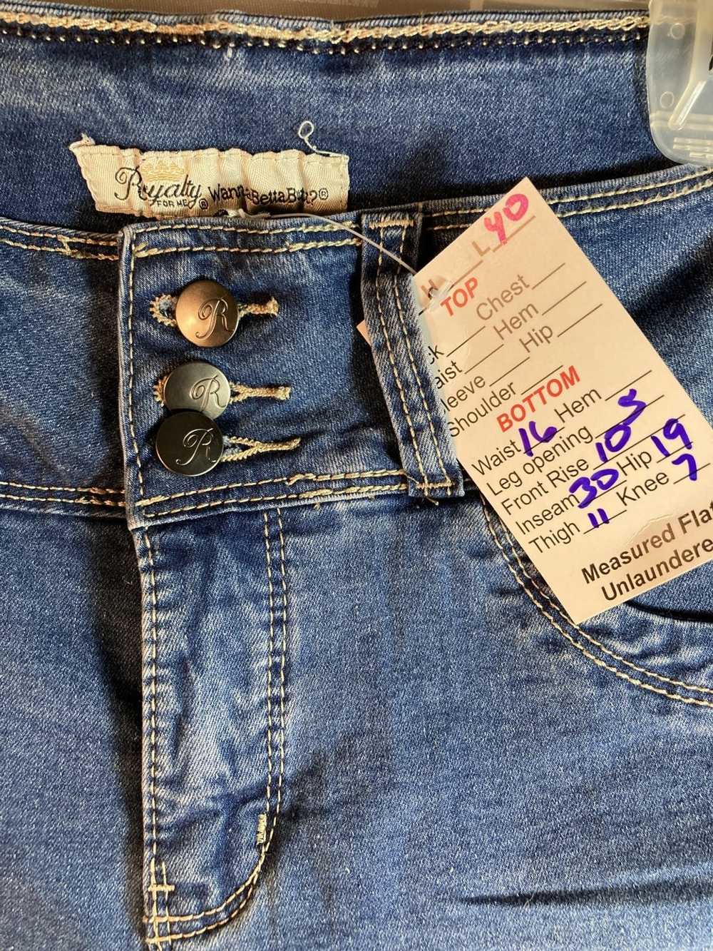 Designer Royalty jeans “wannabettabutt?” Size 8 3… - image 3