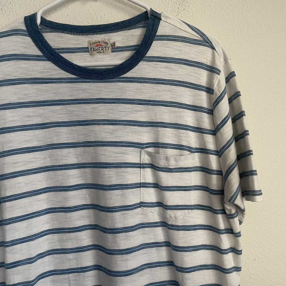 Faherty Faherty Striped Heather Short Sleeve Tee … - image 1