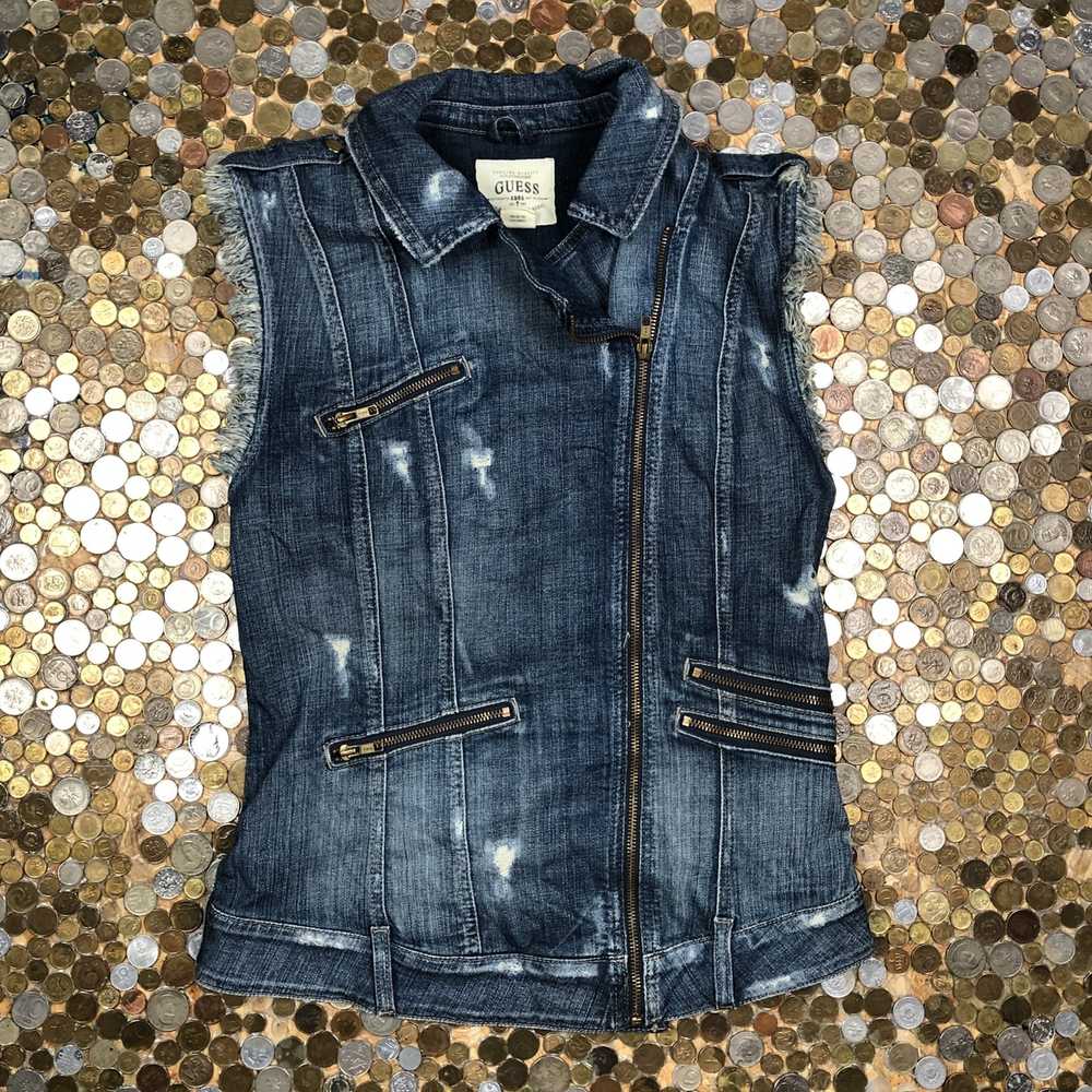 Guess × Vintage Guess Vintage Denim Jeans Vest 90… - image 1