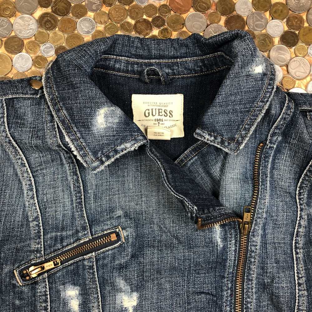 Guess × Vintage Guess Vintage Denim Jeans Vest 90… - image 2