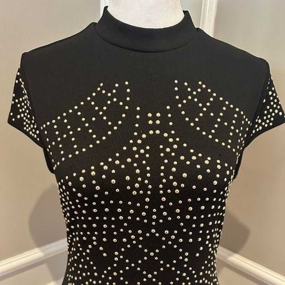 Other Jasmine - Black and gold studded bodycon mi… - image 6