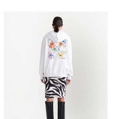 Off-White Off-White Floral Arrows Cotton Hoodie