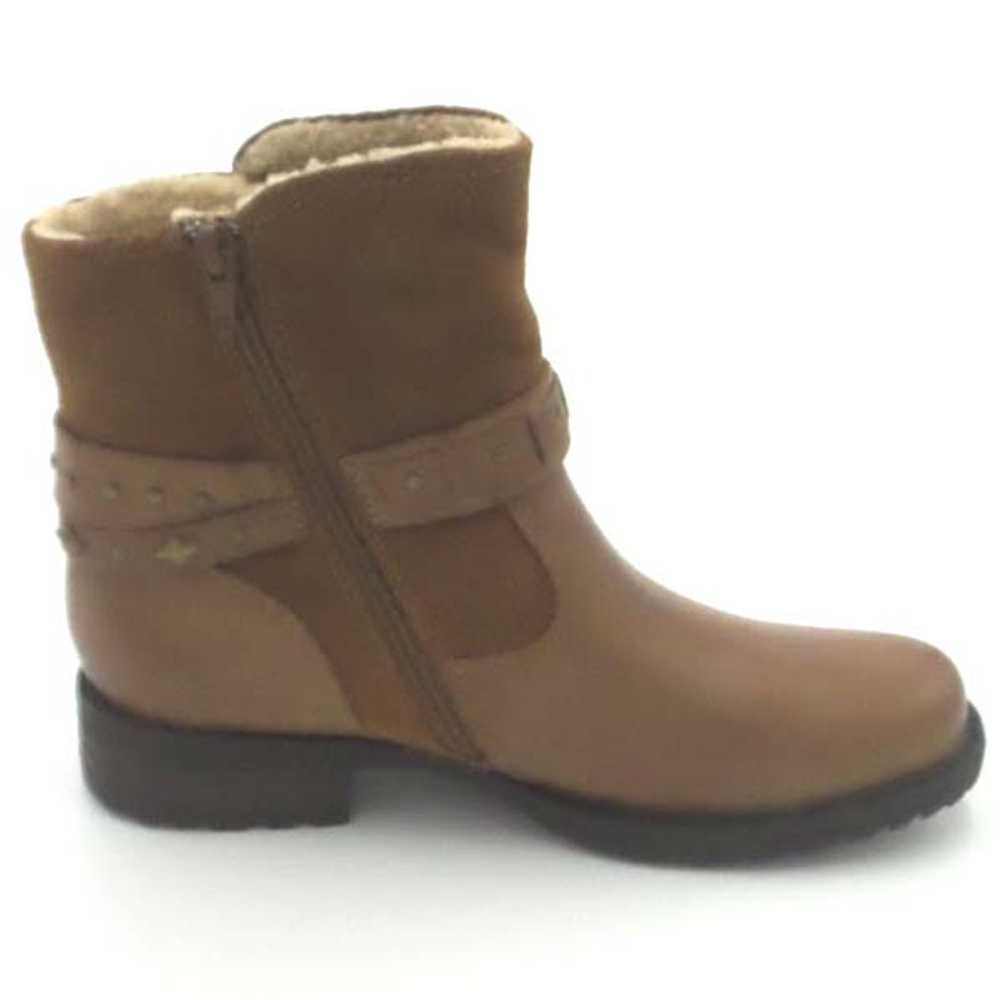 Earth Leather and Suede Ankle Boots Artistic Brown - image 1