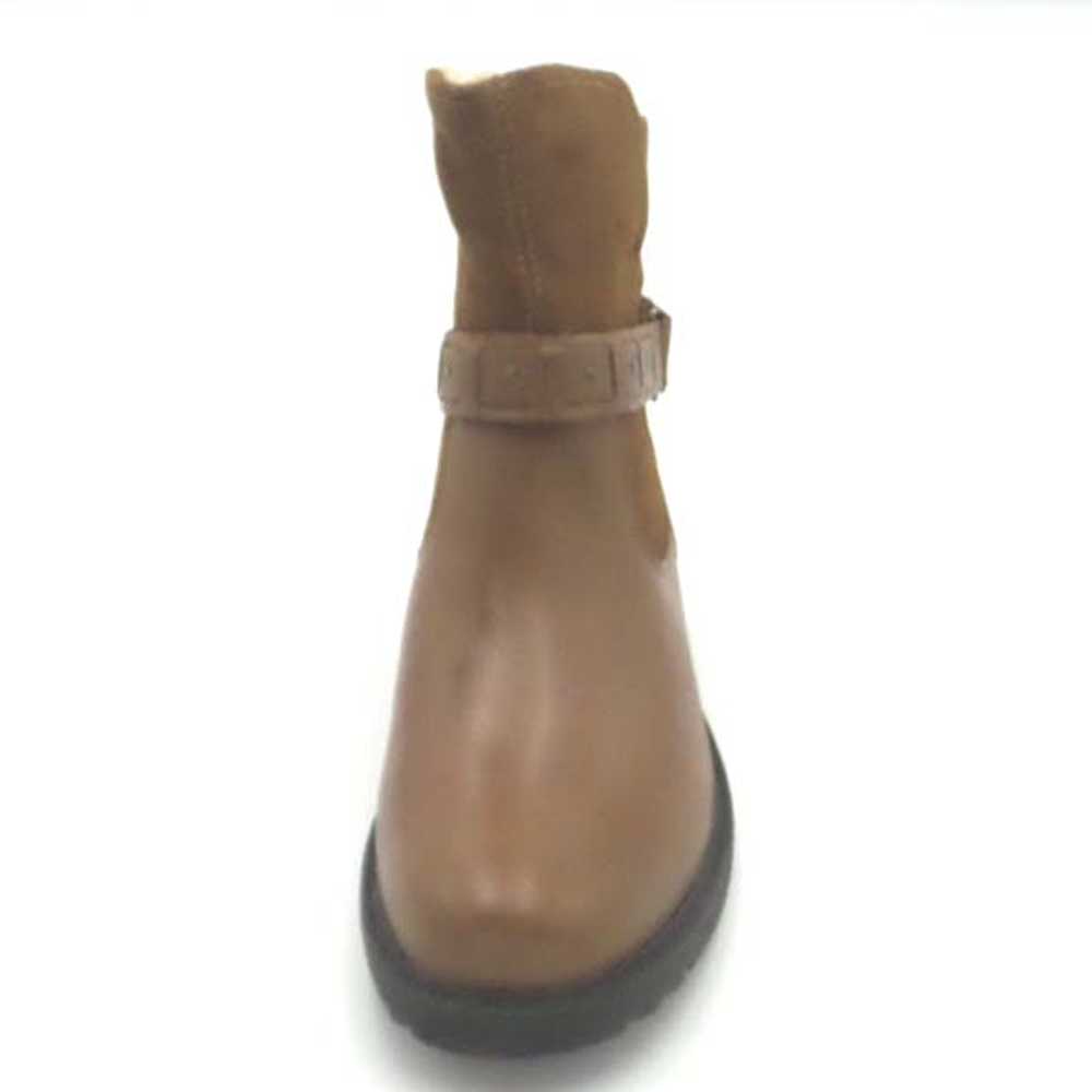 Earth Leather and Suede Ankle Boots Artistic Brown - image 3