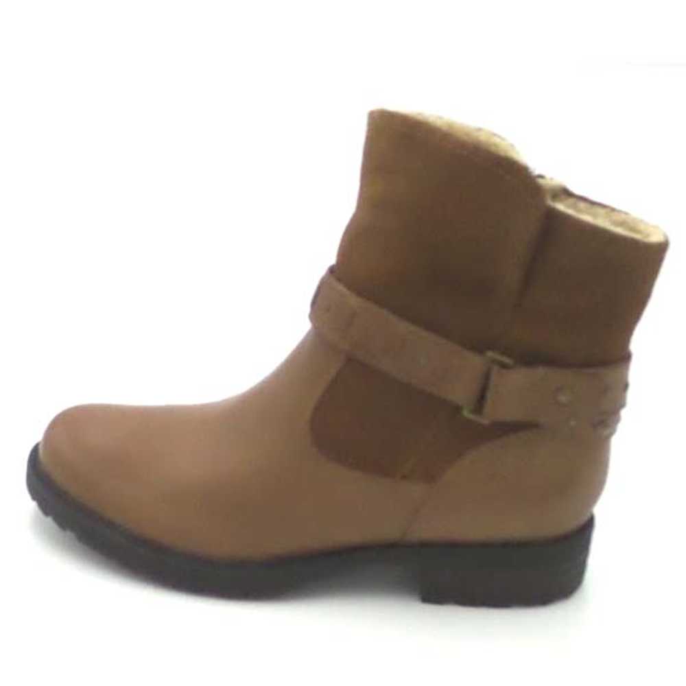 Earth Leather and Suede Ankle Boots Artistic Brown - image 4