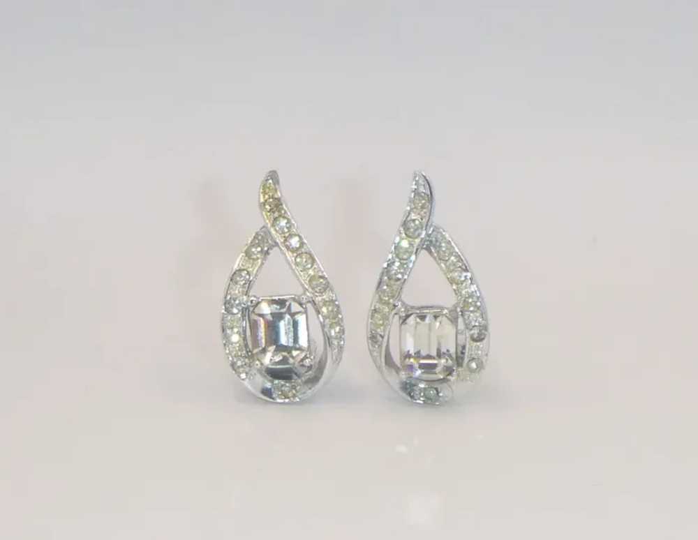 CORO Clip Emerald-Cut Earrings - image 6