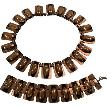 12 - Chunky Renoir Copper Necklace and Bracelet, S