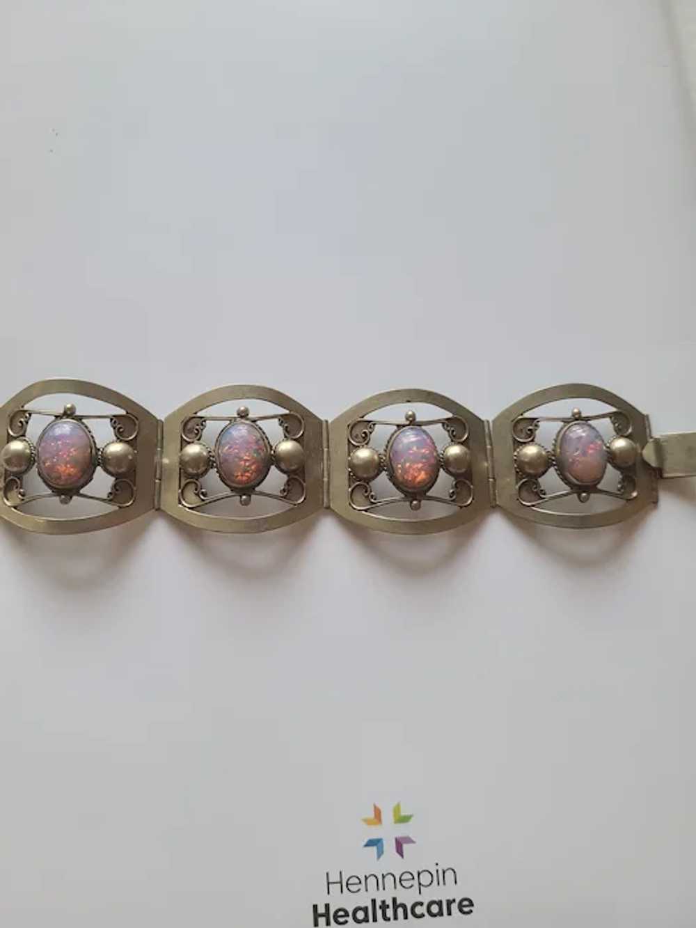 Vintage Mexican Bracelet Patina Sterling Silver 1… - image 2